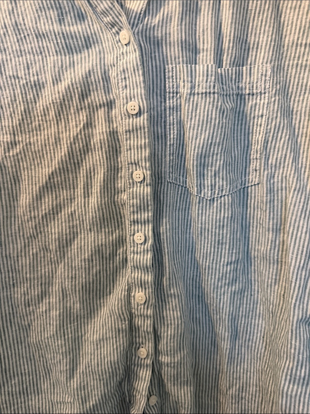J. Crew Light Green & White Striped Casual Button-Down Shirt - Picture 5 of 6